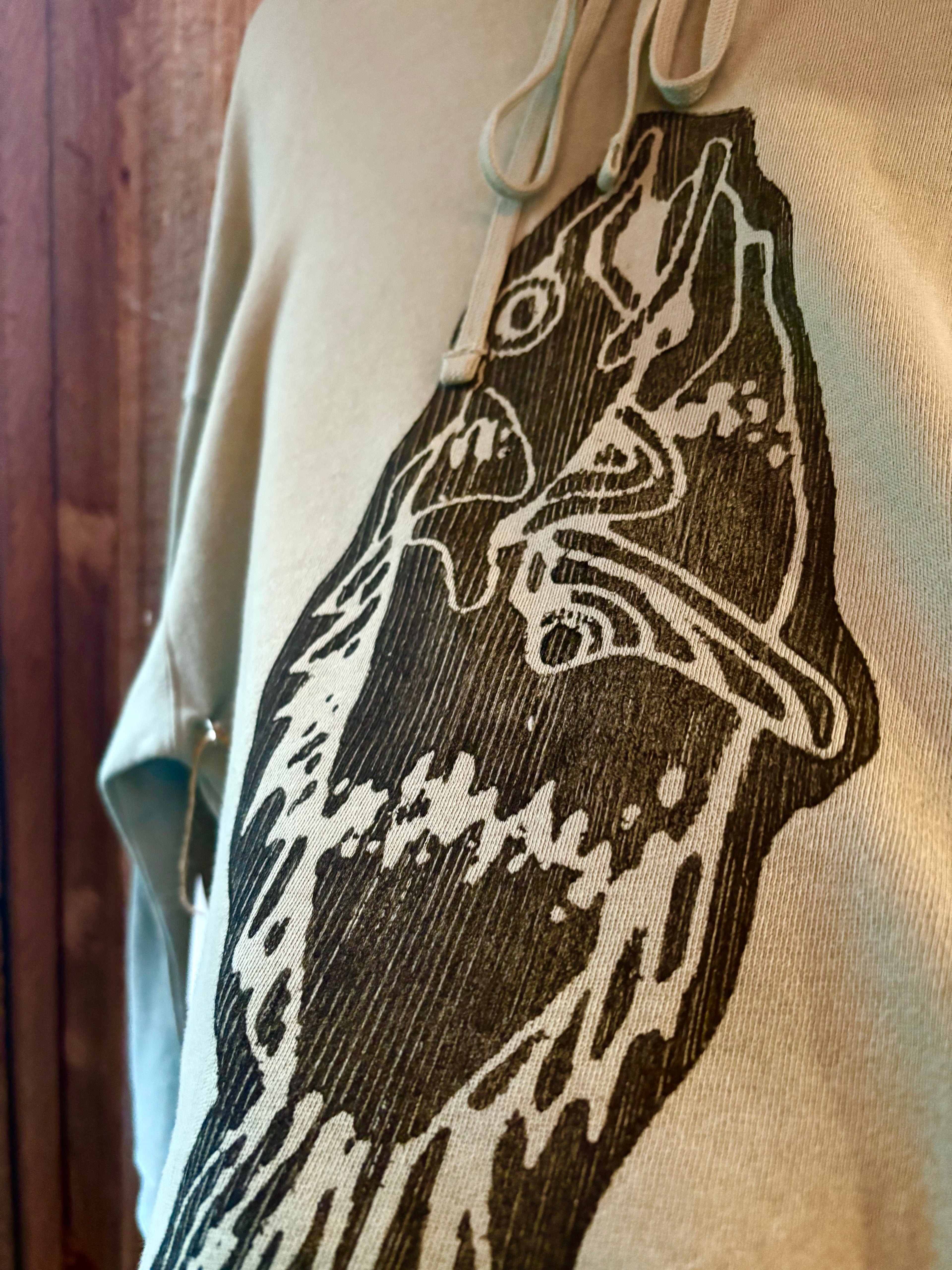 Ladies Ling Cod Hoodie Cropped