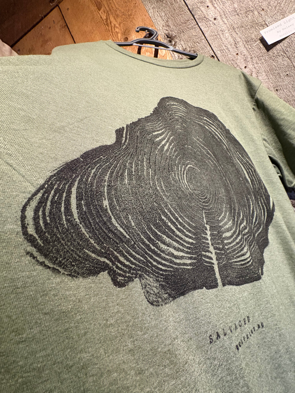 Cedar Print Unisex Tee in Moss